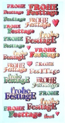 Softy Stickers Sprüche, Frohe Festtage